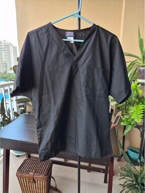 Cherokee Workwear Originals Black Unisex V-Neck Scrub Top M